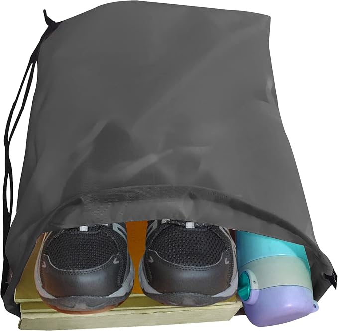 Drawstring Backpack Bulk 70Pcs String Backpack Drawstring Bags Cinch Bag Sackpack for Men Women Gym(Grey)