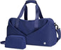 Ceneda Women's 20" Gym Duffel Bag with Wet Pocket & Shoe Compartment, Portable Overnight Weekender Travel Bag, Yoga Bag (Navy Blue)