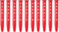 Aluminum Tent Stakes for Camping in Snow & Sand 10PCS Beach Canopy Tent Stakes U-Shaped Tent Pegs Lightweight Ground Nails for Beach Shade Canopy Hiking Backpacking Boating Picnic (Red)