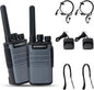 Walkie Talkies Rechargeable Long Range Two-Way Radios with Earpieces, 2-Way Radios UHF Handheld Walky Talky with Flashlight, Li-ion Battery and Charger (2 Pack)