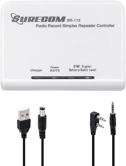 Mcbazel Surecom SR-112 Cross Band Radio Simplex Repeater Controller with K Plug 46-K Cable for Kenwood PUXING WOUXUN QUANSHENG