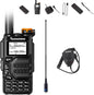Quansheng UV-K5 Radio USB-C Charging Dual Band Two Way Radio Long Range for Adult 5W Long Range Handheld Radio NOAA Scrambler/DTMF One Key Copy with 771 Antenna and Speaker Mic