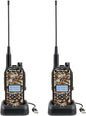 Retevis EZTalk 2 GMRS Two Way Radio, IP67 Waterproof Walkie Talkies, 2200mAh, NOAA, Rechargeable Hunting Radios Long Range, Handheld Walkie Talkie for Adult, Hunting Camo 2 Pcs