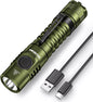 Wurkkos FC11 Rechargeable LED Flashlights Max 1300Lumen High 90CRI EDC Flash Light USB C Charge,IP67 Waterproof Torch, Magnetic Tailcap, Great for Dog Walking Home use Emergency(Green-4000K)