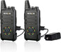 Retevis RT22S Walkie-Talkies Rechargeable,Small Walkie Talkies for Adults,VOX Alarm Channel Signal Display,Compact Two Way Radios for Family Community Gift Skiing(2 Pack)