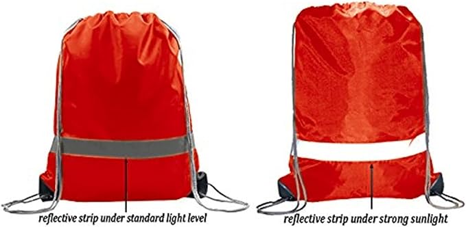 BeeGreen Drawstring Backpack Bags 20,30,50 Packs Reflective String Bags for Gym Sport Trip Cinch Sack DIY for Women Men