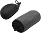 FANCAME Quick Dry Towel with Whale Silicone Sleeve Microfiber Sports Travel Towel Soft Breathable Cooling Towel Absorbent Compact Beach Towels,Suitable for Gym,Camping and Yoga (Grey, 15‘’x 15")