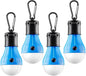 Tent Lamp Portable LED Tent Lights Blue 4 Packs Hook Hurricane Emergency Lights LED Camping Lights Bulb Camping Tent Lanterns Camping Equipment for Camping Hiking Backpacking Fishing Outage