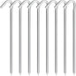 9 Inch Galvanized Tent Stakes Metal Tent Pegs Heavy Duty Steel Yard Camping Stakes Tarp Hooks Inflatables Outdoor Decorations, 8 Pack