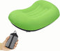 Portable Inflatable Neck Pillow for Outdoor Travel, Camping, Office Naps-Polyester ，Color Available-Simple and Comfortable (16.5 * 12.6 * 4.3in, Green)
