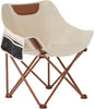 Portable Lightweight Camping Chair, Foldable Chair with Carry Bag and Side Pocket, Compact Outdoor Chair for Camping Hiking Fishing Beach Picnic (Khaki)
