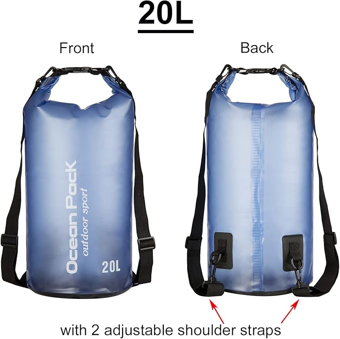 Floating Waterproof Dry Bag 10l/20l,Roll Top 10L/20L Waterproof Dry Bag Backpack For Kayaking Boating Swimming for Women Men