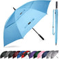 Auto Open Golf Umbrellas 62/68/72 Inch Extra Large Oversize for Business & Home, Ventilated Double Canopy Windproof Waterproof Stick Umbrella for Rain & strong wind