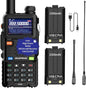 Ham Radio Handheld Baofeng Radio 5RM Long Range Walkie Talkies UV-5R Upgraded Two Way Radio, NOAA Weather, Type C Charging, 999CH Frequency Copy, Rechargeable 2500mAh Battery, Hiking Hunting Trip