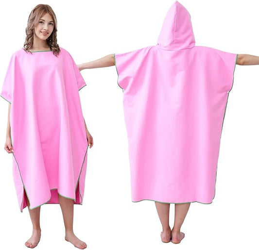 YINHANG Changing Robe Swim Poncho Quick Dry Microfiber Hooded Beach Towel for Surfing, Swimming, Travelling, Camping, Pool, Bath
