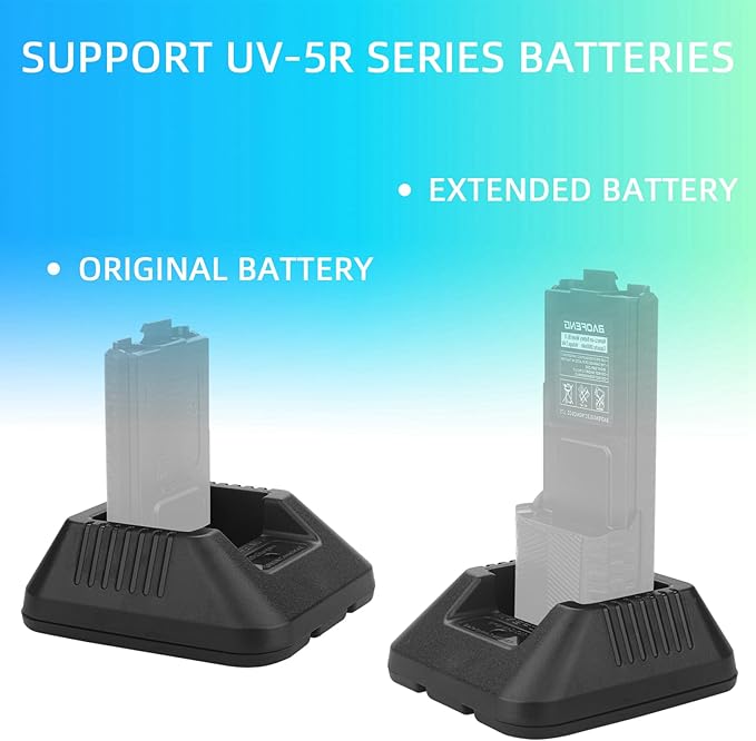 BAOFENG uv-5r charger,original desktop walkie talkie charger with US Adapter 100v-240v for BAOFENG BF-F8HP UV-5X3 5RA 5RB 5RC 5RD 5RE 5REPLUS radio accessories (1Pack)