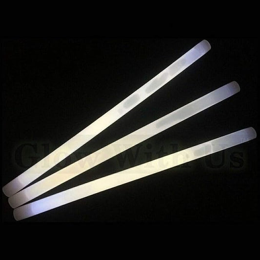 Glow Sticks Bulk Wholesale, 250 12” White Industrial Grade Jumbo Light Sticks, Bright Color, Glow 14 Hrs, Safety Glow Stick w/ 3-Year Shelf Life, Ideal for Camping & Emergency, GlowWithUs Brand