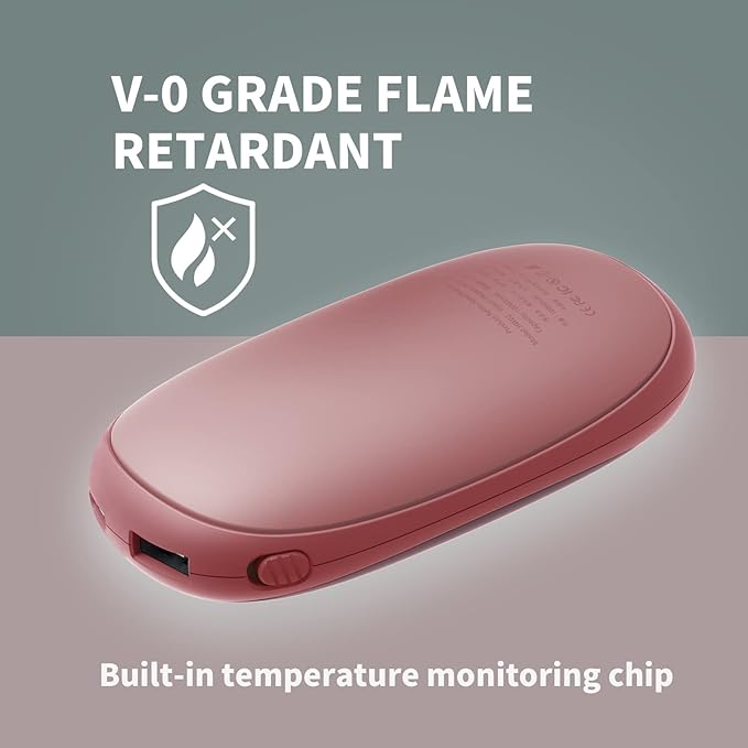 Unigear Electric Hand Warmers Rechargeable, 10000mAh Portable USB Hand Warmer & Power Bank with 21 Heating Levels and Quick Charge, 1 Second Fast Heat up, Great for Raynauds, Outdoor Sports, Camping