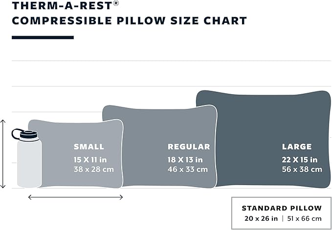 Therm-a-Rest Compressible Cinch Camping and Backpacking Pillow, Regular - 14 x 18 Inch, Woodland