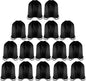 GoodtoU Drawstring Backpack Bags Cinch Sacks - Gym Drawstring Bags Bulk String Backpacks Black 16 Pcs