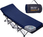 CYMULA Camping Cot Mattress 2in Memory Foam Sleeping Pad,Soft Warm Non-Slip Camping Mattress Topper with Retaining for Adults,Portable Roll up Mattress Pad for Travel (75 x30)（only Mattress）