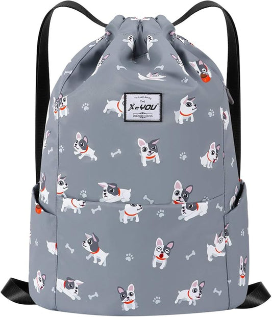 XEYOU Drawstring Sports Backpack Lightweight Gym Yoga Sackpack Shoulder Rucksack Casual Outdoor Daypack for Women and Men
