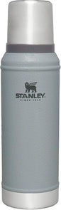 Stanley Classic Legendary Vacuum Bottle 1.0 qt | Wide Mouth with Leakproof Cup Lid | Keep Drinks Hot or Cold | Packable for Travel | Insulated Stainless Steel Thermos | BPA-Free | Hammertone Silver
