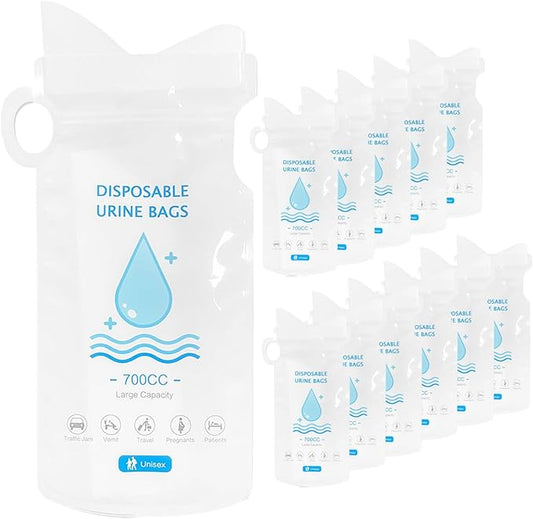 700ML, Disposable Urine Bag, Travel, Camping, Traffic jam, Emergency Portable Urine Bag and Vomit Bag for Pregnant Women, Mixed Pee Bag, Mobile Toilet Bag