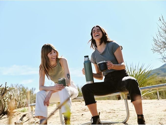 Stanley Classic Legendary Vacuum Bottle 2.0 qt | Wide Mouth with Leakproof Cup Lid | Keep Drinks Hot or Cold | Packable for Travel | Insulated Stainless Steel Thermos | BPA-Free | Matte Black