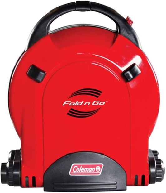 Coleman Fold N Go 2-Burner Propane Camping Stove Portable Folding Camp Stove with Push-Button Instant Ignition 2 Adjustable Burners with Pressure Control and 20000 BTUs of Power