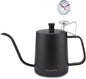 Easyworkz Gage Gooseneck Pour Over Coffee Kettle 20 oz with Thermometer Stainless Steel Hand Drip Coffee Pot With Long Narrow Spout