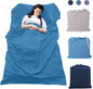 Sleeping Bag Liner,Lightweight Single/Double Sleep Sack,Camping & Travel Sheets for Adults,Premium Soft Hotel Sheet for Outdoor Traveling Hiking Hotel Picnics