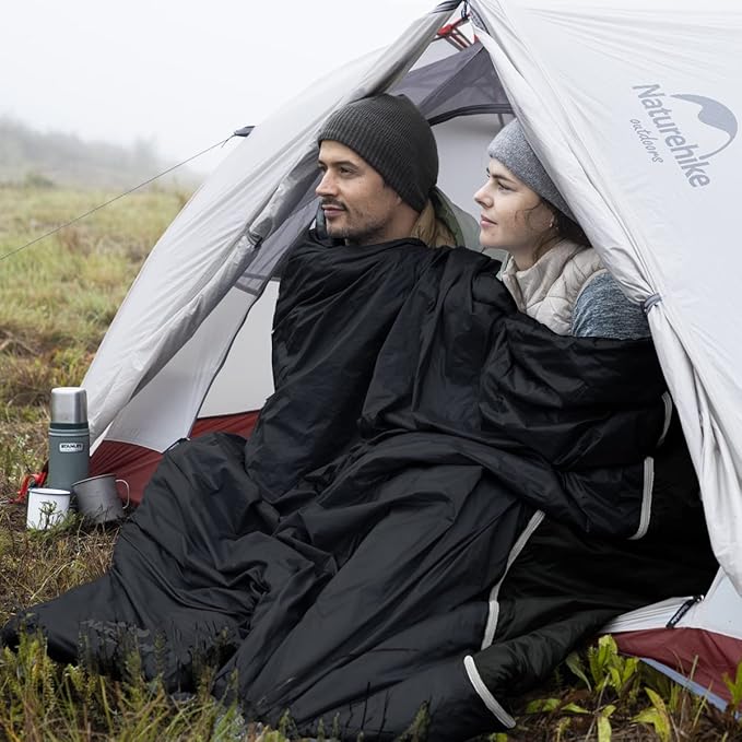 Naturehike Lightweight Sleeping Bag - Compact, Ultralight, Envelope Backpacking Bag - Portable, Waterproof, Comfortable With Compression Sack for 3 Season Camping, Traveling, Hiking