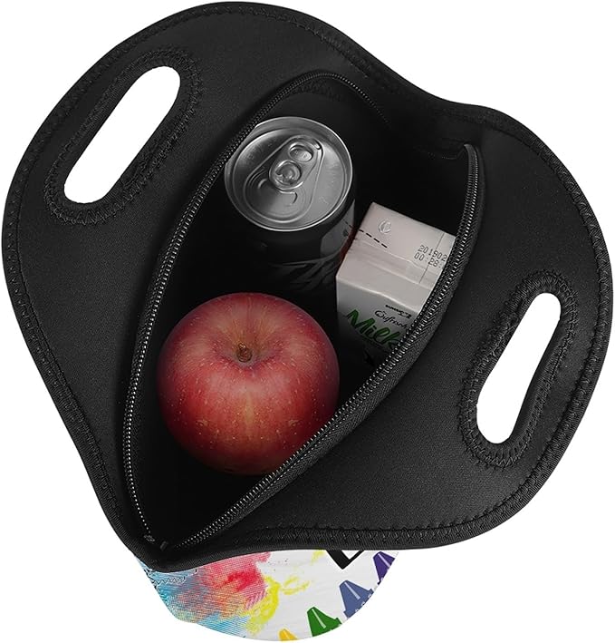 Neoprene Lunch Bags Thermal Insulated Lunch Tote Bag Reusable Washable Neoprene Picnic Bag for Women Men