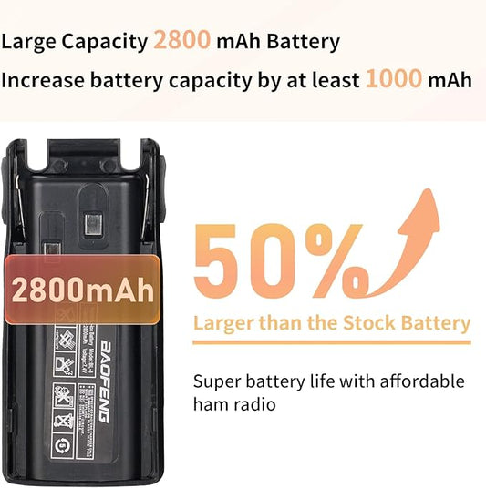 BaoFeng Radio BaoFeng UV-82 High Power Ham Radio Handheld Dual Band Portable Two Way Radio Walkie Talkies with Dual PTT Earpiece