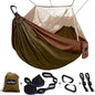 Sunyear Camping Hammock, Portable Single & Double Hammock with Net, 2 Person Hammock Tent with 2 * 10ft Straps, Best for Outdoor Hiking Survival Travel