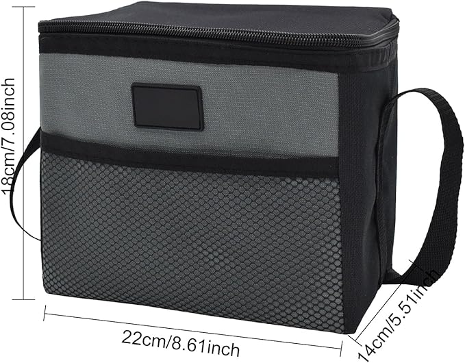 Nanxson 5L Lunch Bag Leakproof Thermal Cooler Lunch Box Adult Waterproof Insulated Lunch Tote Bag (5L,Gray)