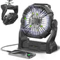 CONBOLA Portable Fan Rechargeable, 20400mAh Cordless Battery Powered Fan with LED Lantern, USB C Battery Operated for Travel Bedroom Home Camping Tent Office Beach Desk Fishing Outdoor