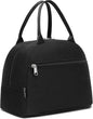FlowFly Insulated Reusable Lunch Bag Adult Large Lunch Box Lunch Tote for Women and Men,With Front Pocket,Black