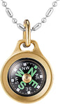 MecArmy CMP/CMP2 Mini Compass- Meaningful Graduation Birthday Gifts for Men Women, EDC Titanium/Brass/Copper Pocket Compass for Hiking SurvivaI, IPX5 Waterproof, Glow in The Dark, Necklace Pendant