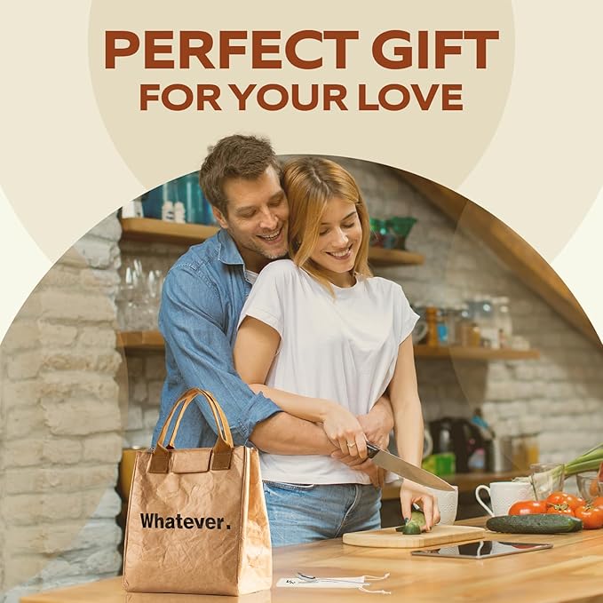VonNova Insulated Lunch Box for Women, 7L Capacity, Leakproof Lunch Tote Bag, Durable Lunchbox made from Tyvek Material, Adult Cooler Bag for Work, Picnic, Travel and more (Whatever)