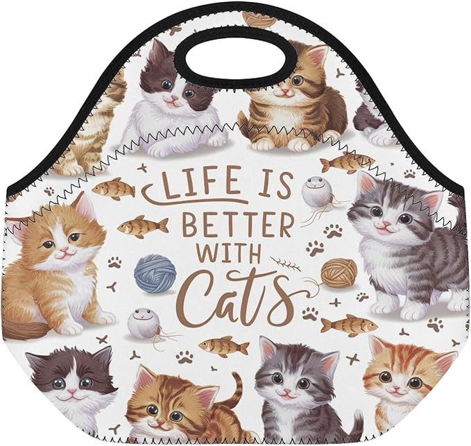 Neoprene Lunch Bags Thermal Insulated Lunch Tote Bag Reusable Washable Neoprene Picnic Bag for Women Men