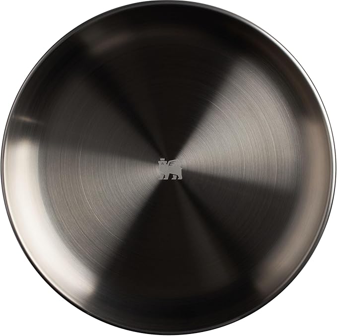 Stanley Wildfare Pro Stainless Steel Plate | 8 in Stackable Plate | Packable Outdoor Dishware | Camping Essentials for Your Camp Kitchen | BPA-Free | Pale Pebble & Stone
