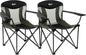 PORTAL Oversized Camping Chair Big and Tall Folding Camp Chair Portable Lawn Chairs Heavy Duty Foldable XXL Outdoor Camping Chair for Adults, Support Up to 600 lbs, Black/Grey