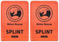 RHINO RESCUE First Aid Splint 36" X 4.3" Orange-Gray, Keep Bones in Position (2, Folded)