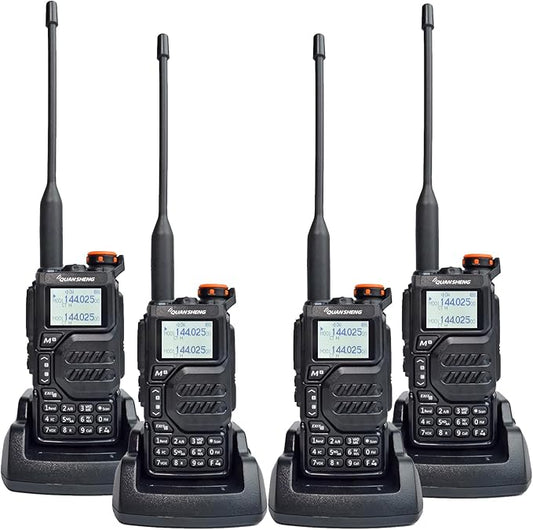 Quansheng UVK5 Walkie Talkie, VHF/UHF/FM/DTMF 200CH, 2 Way Radio NOAA Weather Forecast, Flash Copy Frequency, Type-C Connector, Air Band Radio(RX), Handheld Portable Radio for Hiking Camping Travel
