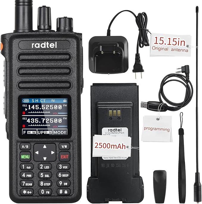 Radtel RT-730 10W Air Band Walkie Talkie, Tri Band Ham Radios Long Range 199CH HT, Rechargeable Handheld Two-Way Radio with USB-C Battery, NOAA, FM, & AM Aviation Radio Receiver