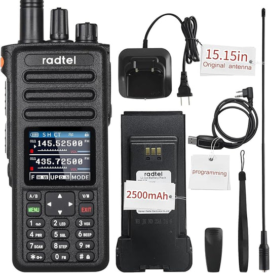 Radtel RT-730 10W Air Band Walkie Talkie, Tri Band Ham Radios Long Range 199CH HT, Rechargeable Handheld Two-Way Radio with USB-C Battery, NOAA, FM, & AM Aviation Radio Receiver