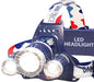 DanForce Headlamp. USB Rechargeable LED Head Lamp. Ultra Bright CREE 1080 Lumen Head Flashlight + Red Light. HeadLamps for Adults, Camping, Outdoors & Hard Hat Work. Zoomable IPX54 Headlight