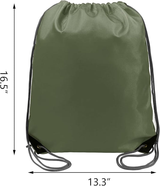 BeeGreen Drawstring Backpack Bags 20,30,50 Packs Reflective String Bags for Gym Sport Trip Cinch Sack DIY for Women Men